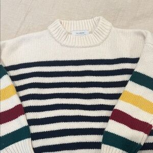 La Ligne Women’s Multicolor Striped Crewneck Sweater